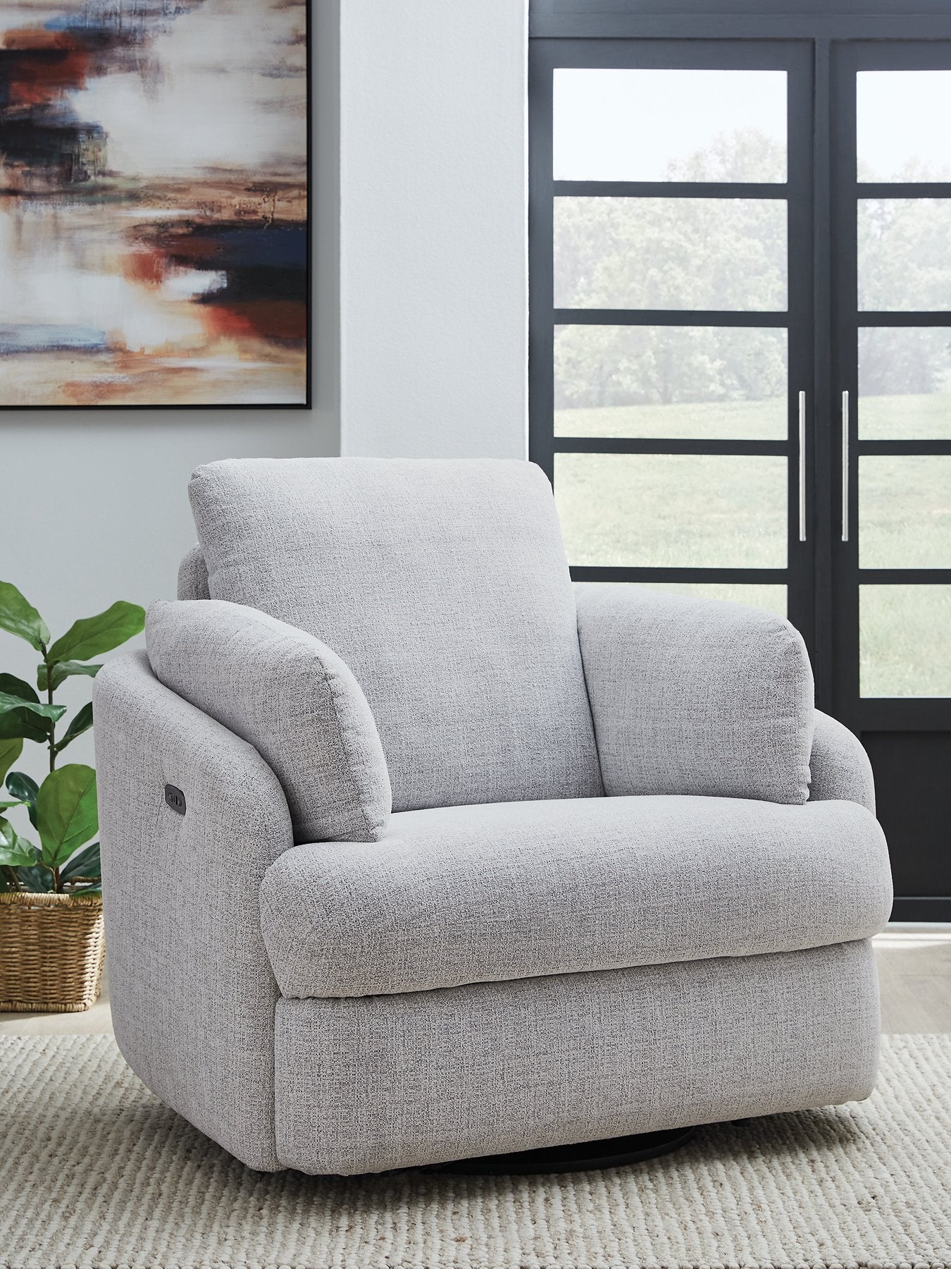 Alainmont Next-Gen Nuvella Swivel Power Recliner