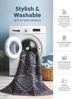 Bunchly 7'10 x 10'3 Washable Rug