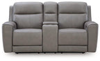 5Z-Comfort Power Reclining Loveseat with Console