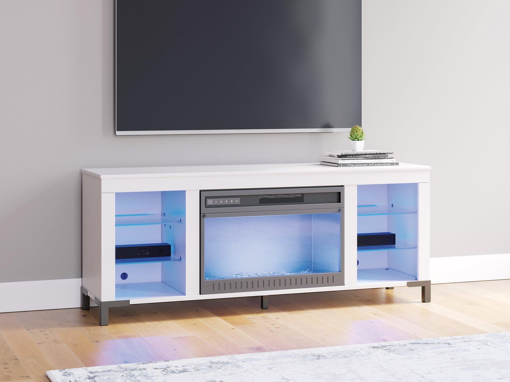 Brollevi 60 TV Stand with Electric Fireplace