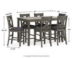 Caitbrook Counter Height Dining Table and Bar Stools (Set of 7)