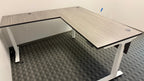 Adjustable L-Shaped Think Desk with Modesty Panel