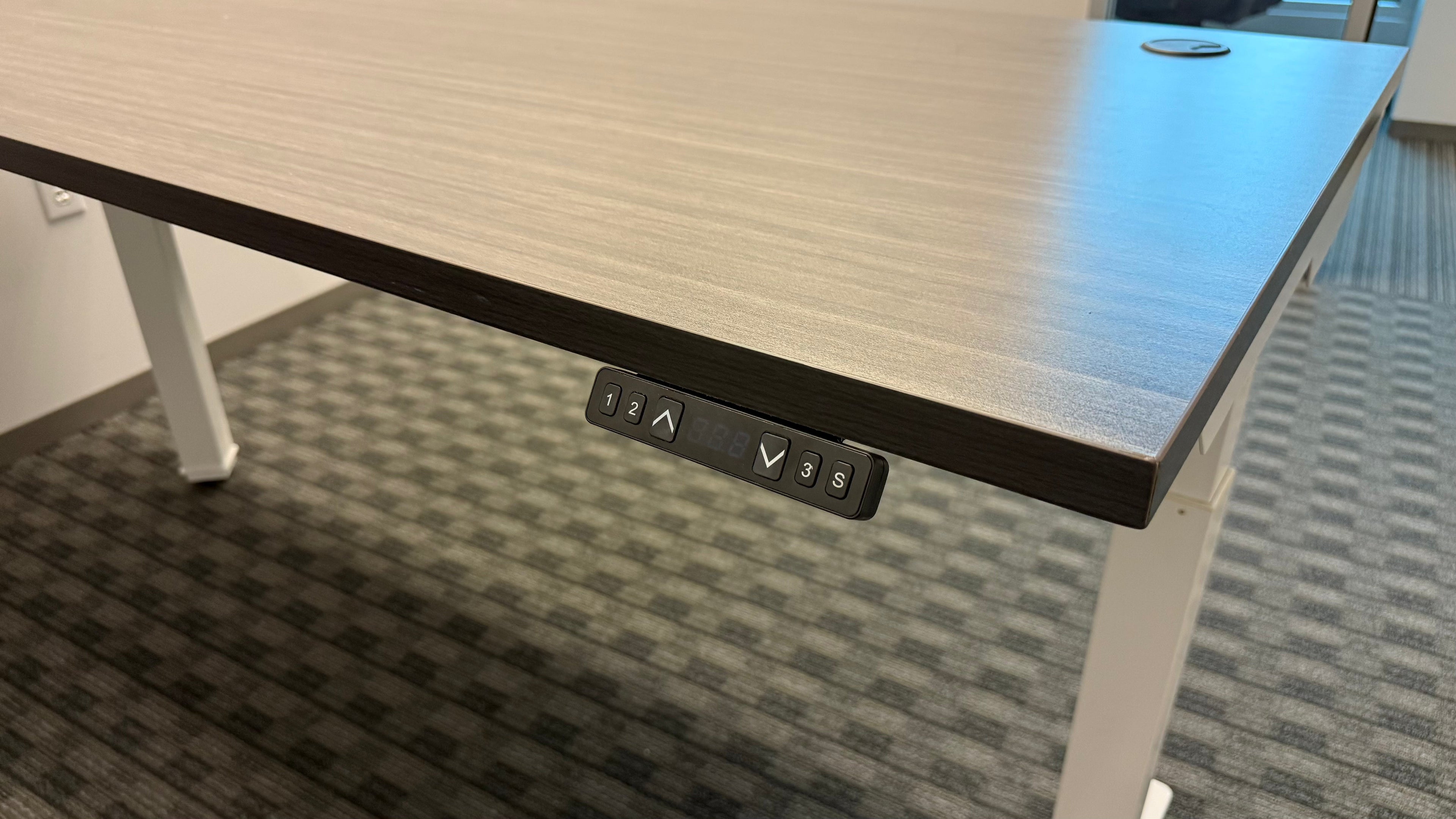 Adjustable L-Shaped Think Desk with Modesty Panel