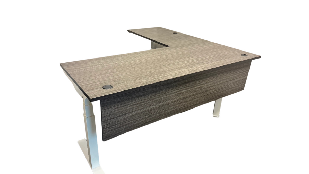 Think Desk Adjustable L-Shaped Think Desk with Modesty Panel – PithLiving