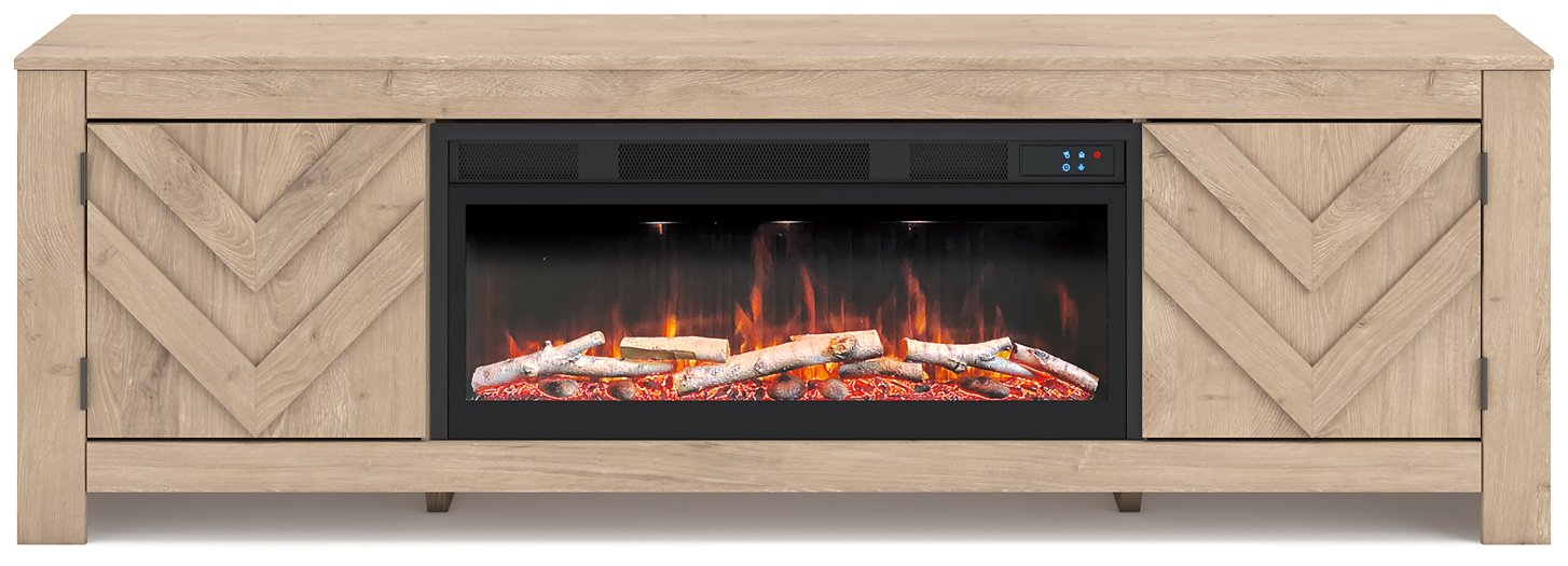 Cayboni 71 TV Stand with Electric Fireplace