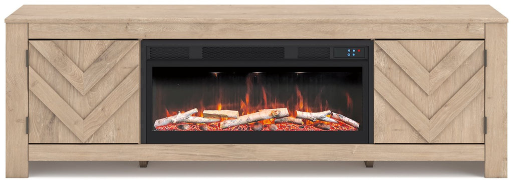 Cayboni 71 TV Stand with Electric Fireplace