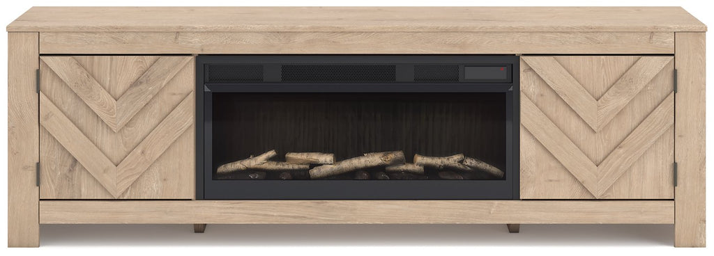 Cayboni 71 TV Stand with Electric Fireplace