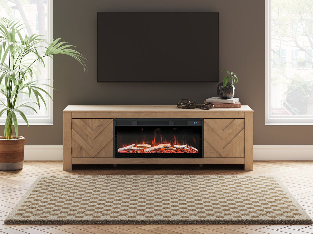 Cayboni 71 TV Stand with Electric Fireplace