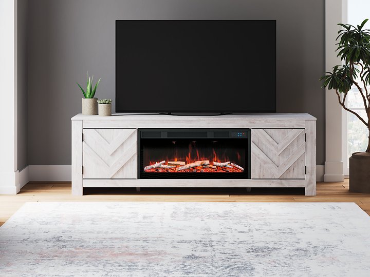 Cayboni 71 TV Stand with Electric Fireplace