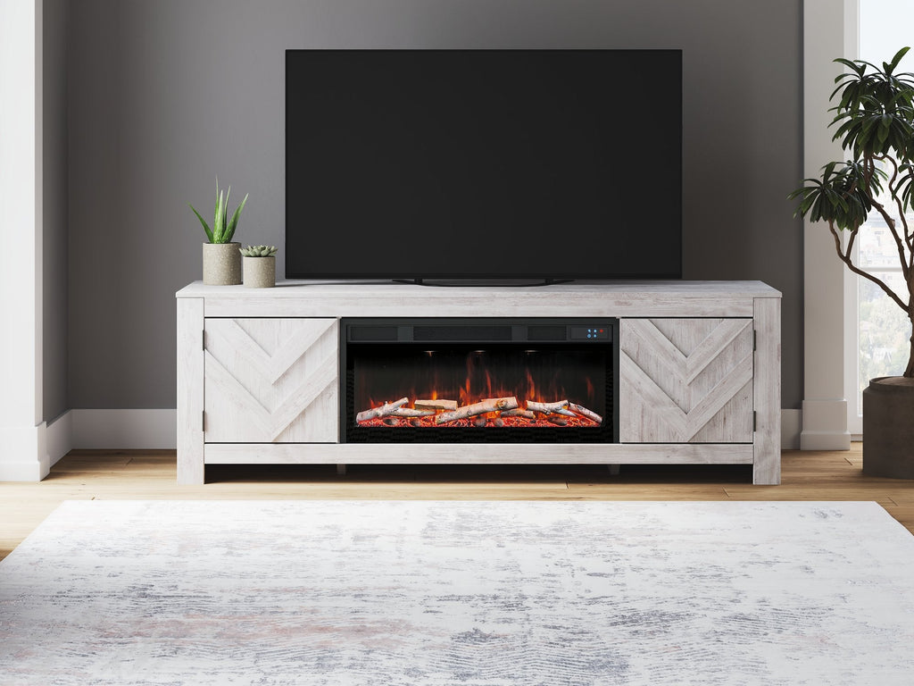 Cayboni 71 TV Stand with Electric Fireplace