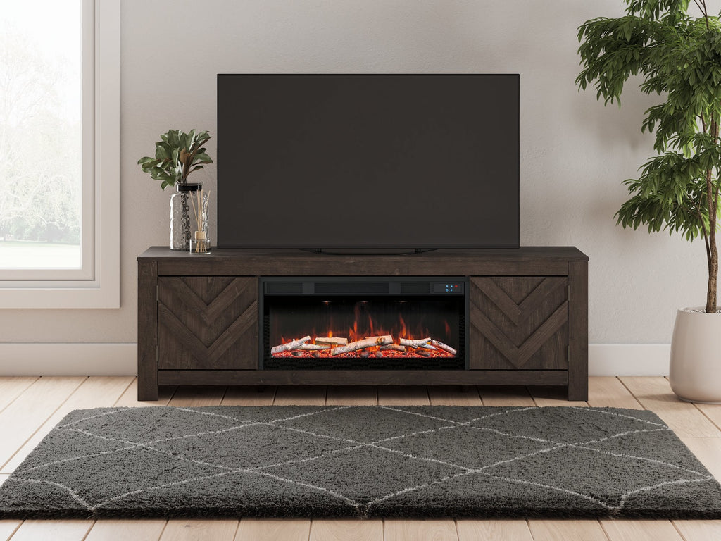 Cayboni 71 TV Stand with Electric Fireplace
