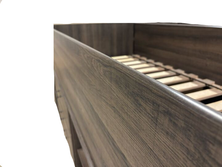 Ashley Twin Loft Bed with Right Storage Step, Bookcases and Chest